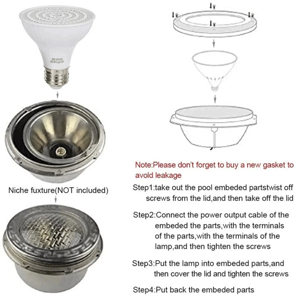 LED Swimming Pool Light E27 E2 - огляд і ціна Xy Spa & Wellness George Town Photos