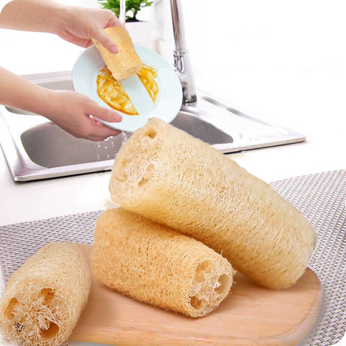 1pcs Natural Loofah Sponge Mul - огляд і ціна Body Loofah Natural